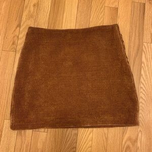 Lulus brown textured mini skirt